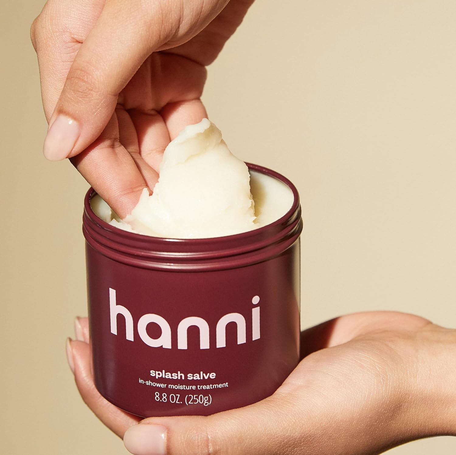 HANNI Splash Salve Body Mask, In-Shower Moisturizer with Coconut, Jojoba, Shea Butter & Glycerin, Deep Conditioning for All Skin Types, 250 mL / 8.8 oz